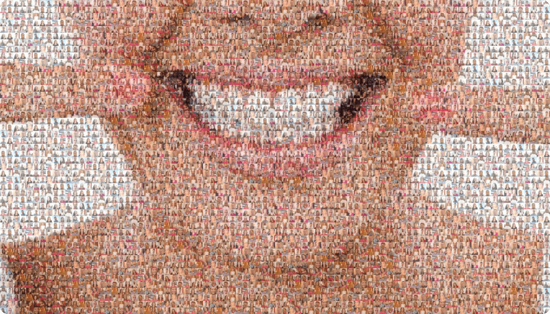 Mosaïque de visages